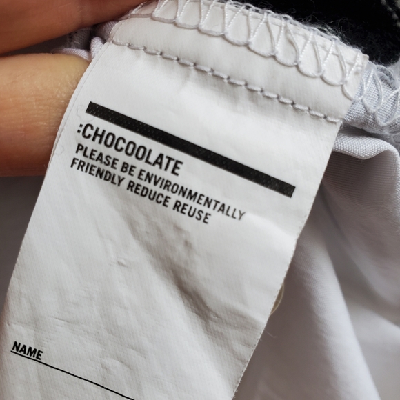 Chocoolate shirt with sweater front with stripes pattern Small size - Picture 6 of 7